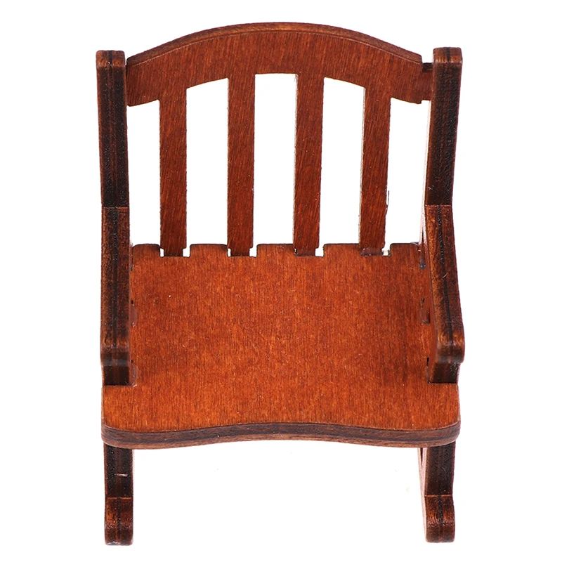 1:12 миниатюрное деревянное кресло-качалка для кукольного домика аксессуары