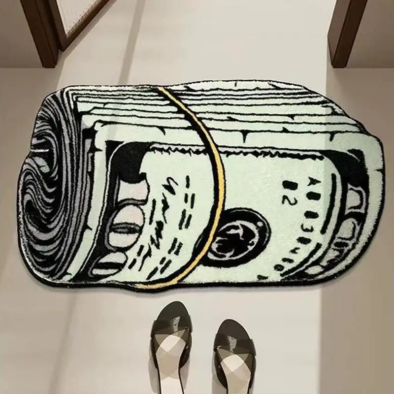 

Bathroom Bath Mats Anti Slip Imitation Cashmere Floor Mat Quick Drying Roll Of Dollars Shower Mat For Bathroom Toilet Doorway