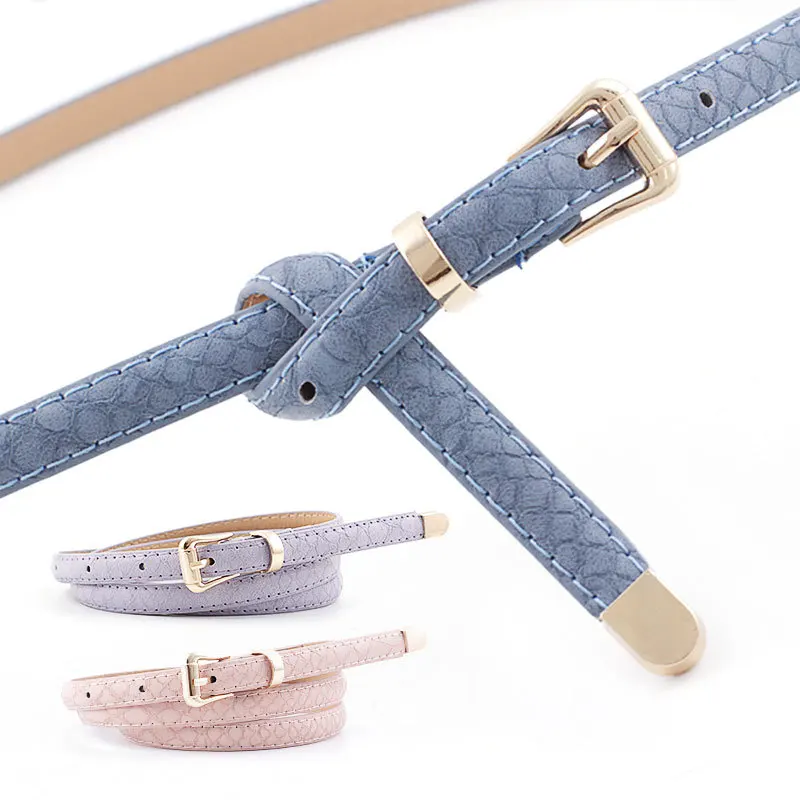 

Leather Female Belt Women's Snake Pattern Thin Belts Korean Fashion Belts for Women All-match Dress Belt Girl Designer Belts