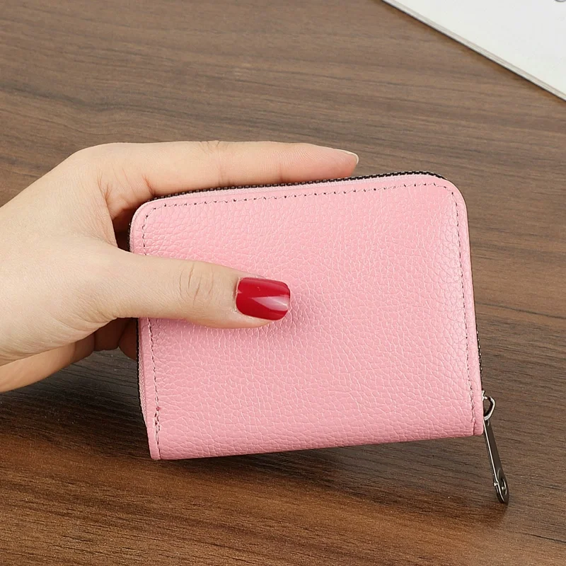 New Zipper Card Bag Ladies ID Package Multifunctional Small Wallet Women's Coin Purse Driver's License Card Holder ID Cover