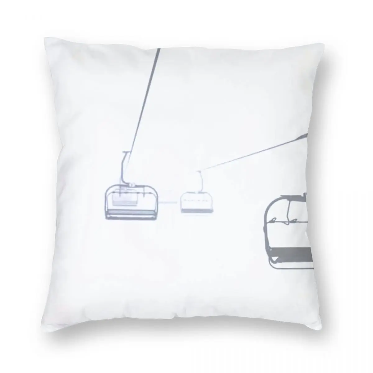 

Ski Chair Lift Colorado Square Pillowcase Polyester Linen Velvet Printed Zip Decorative Pillow Case Sofa Cushion Cover 45x45cm