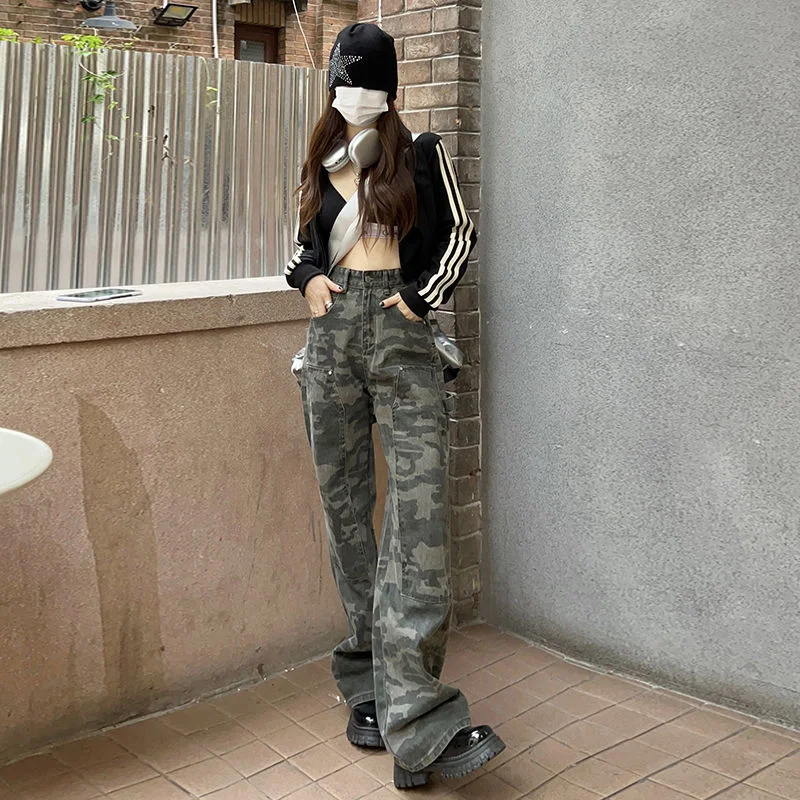 ILARES Female Clothing Women's Pants Korean Fashion Pant Jeans Women Jeans Woman High Waist Streetwear Y2k Vintage Clothes Cargo