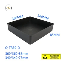 q tr30 d esd conveyor tray square black anti static for industrial sinentific