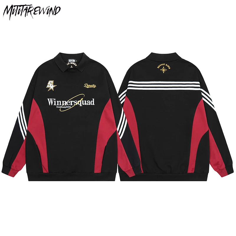 

Модные Винтажные свитшоты в стиле пэчворк, парные Свободные повседневные универсальные Куртки Оверсайз с длинным рукавом для осени и зимы, новинка, уличная одежда