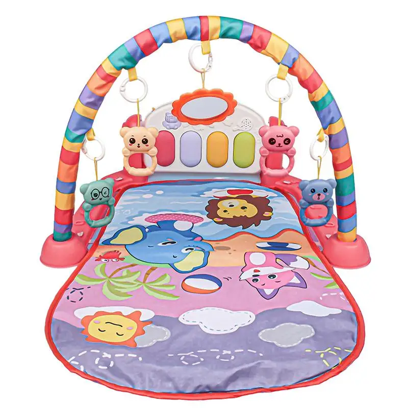 

Kick And Play Piano Gym Musical Playmat Piano Toys Colorful Light Stereo Music Playmat Infant Toys For 0-3-6 Months Old Boys
