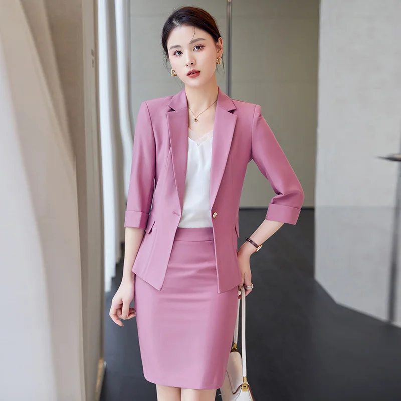 Korean spring  suit large size office women business white-collar formal dress professional dress work clothes red suit + pants