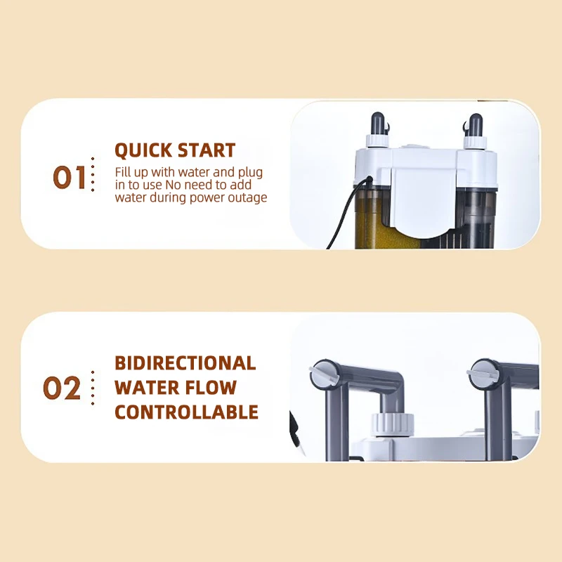 Внешний бесшумный фильтр для аквариума настенный с ведром маленький внешний