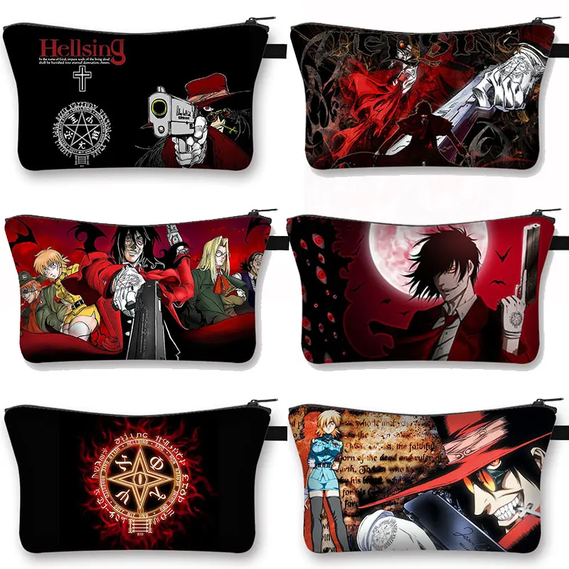 

HELLSING аниме Alucard печать женская косметичка вампир Охотник макияж сумки для путешествий небольшая сумка для хранения повседневные сумки туалетных принадлежностей