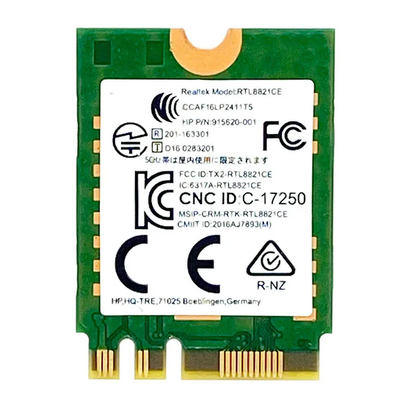 RTL8821CE 802.11AC 1X1 Комбинированная карта адаптера Wi-Fi+BT 4.2 SPS M 915621 -001 Беспроводная