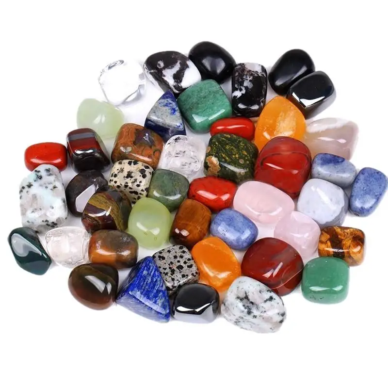 

Natural Colored Stone Crystal Gravel Healing Bulk Mixed Reiki Fish Tank Decoration Tumbled Craft Stone DIY Ornament 10-25mm