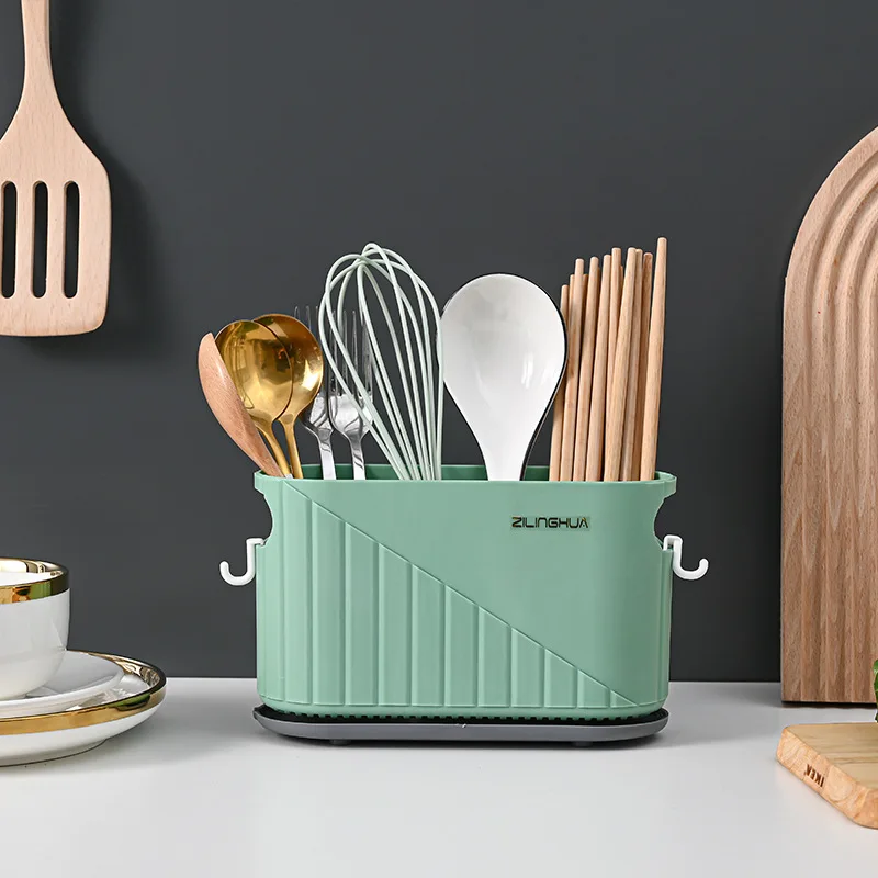 

Multifunctional Spoon Fork Knife Storage Holder Box Plastic Storage Box Cutlery Drain Rack Organizer Racks Kitchen Accessories
