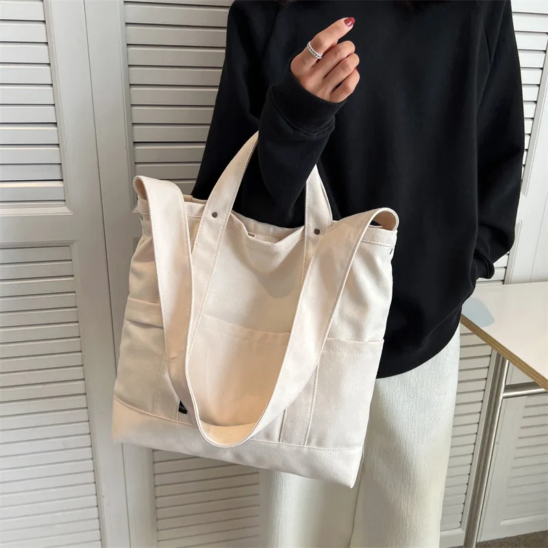 

Women's Tote Bags Fashion Large Canvas Shoulder Crossbody Bag for Woman 2022 Cloth Messenger Female Student Bookbag Handbags