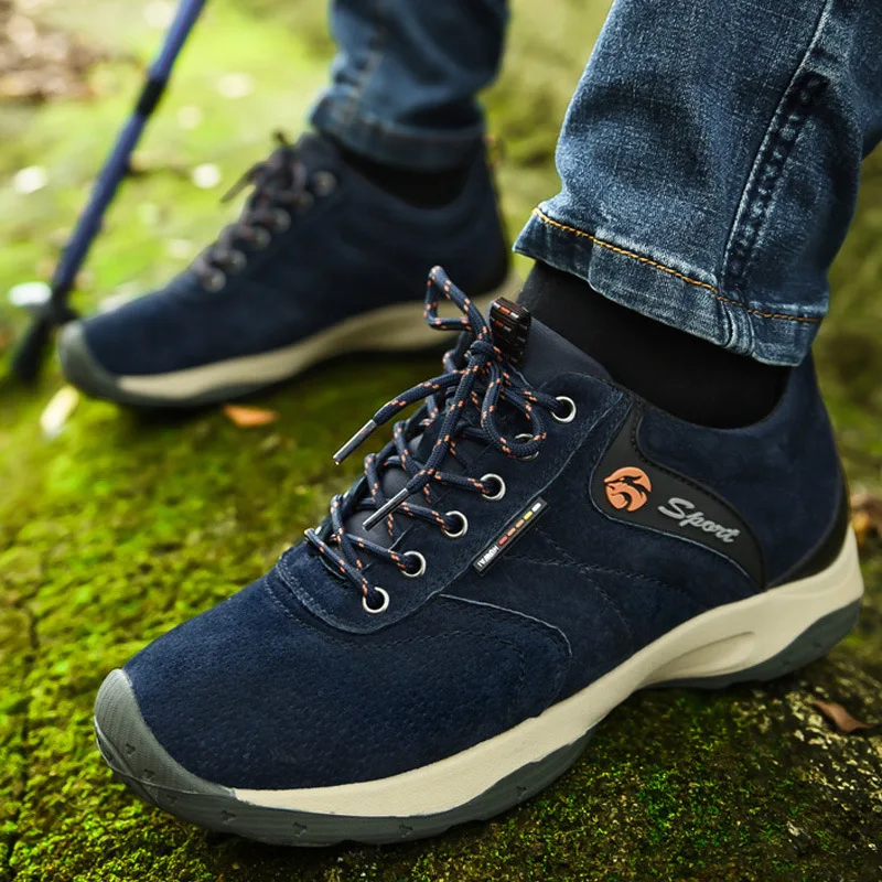 SALUDAS Hiking Shoes for Men Outdoor Camping Climbing Boots Common/plus Fur Model Hunting Trekking Shoes Work Sneakers Male