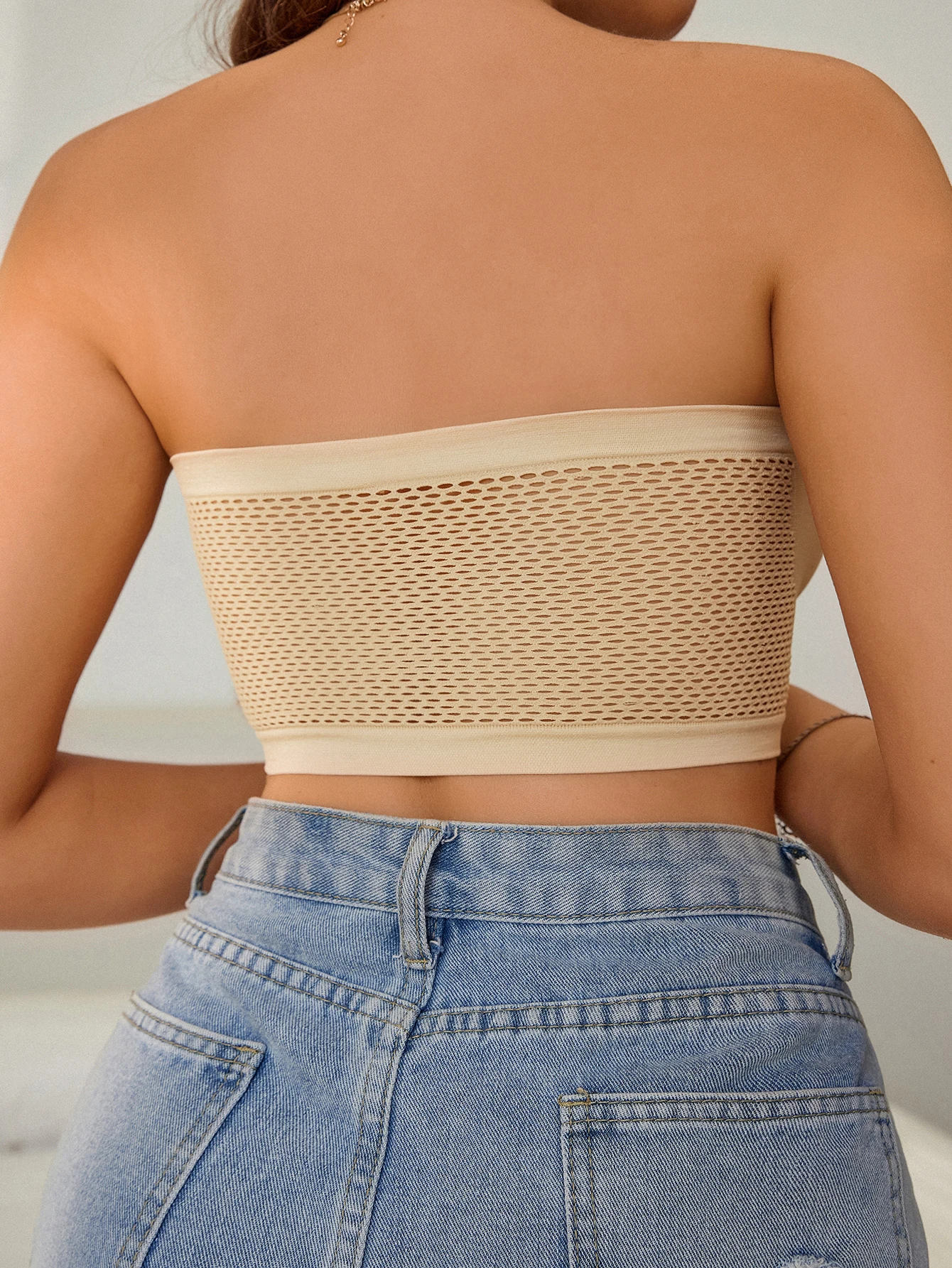 Женское Бесшовное Трикотажное Нижнее Белье Бюстгальтер Пуш-ап Без Бретелек