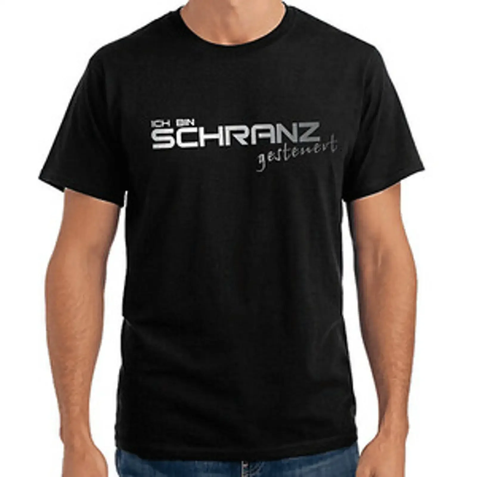 Фото Футболка I am Schranz controlada Techno DJ с надписями, винтажная, с эффектом потертости, удобная, для повседневной носки, стильная, мягкая. №1