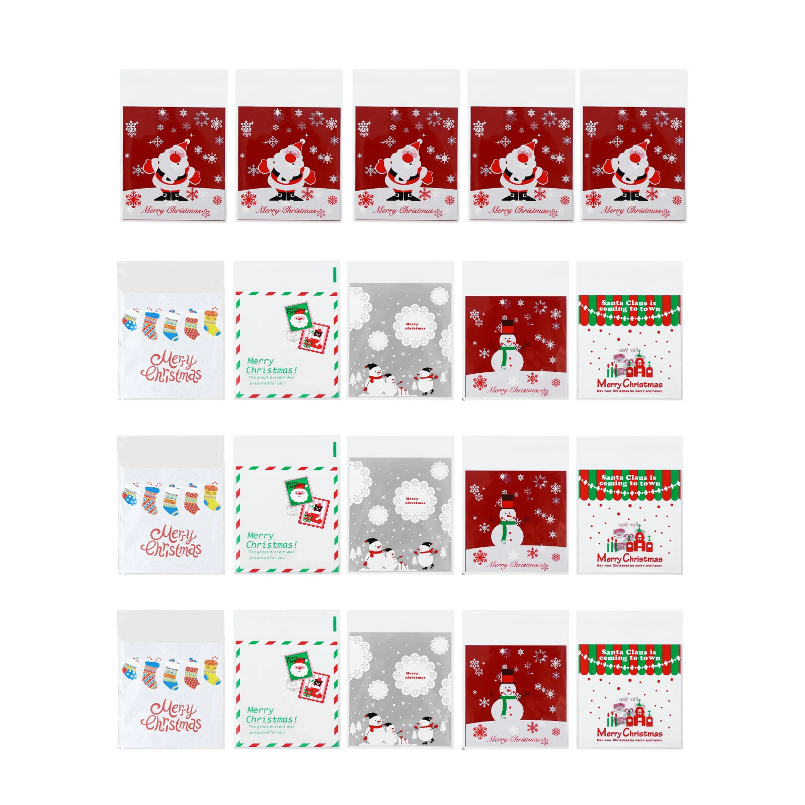 

600pcs Adorable Self-Adhesive Cookie Wrapping Bags Treats Bags
