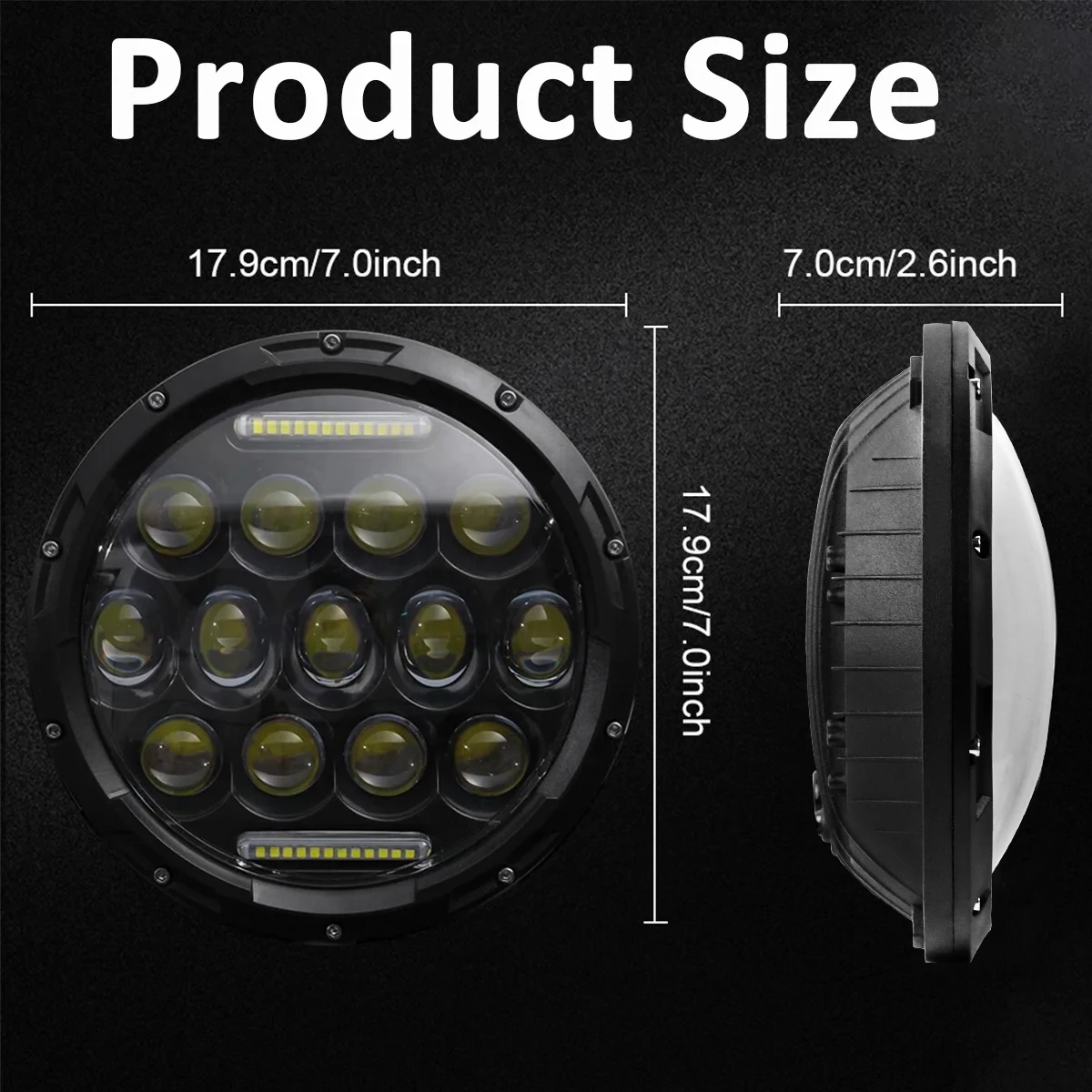 2/1 шт. Детские фары дальнего и ближнего света 7 дюймов 75 Вт