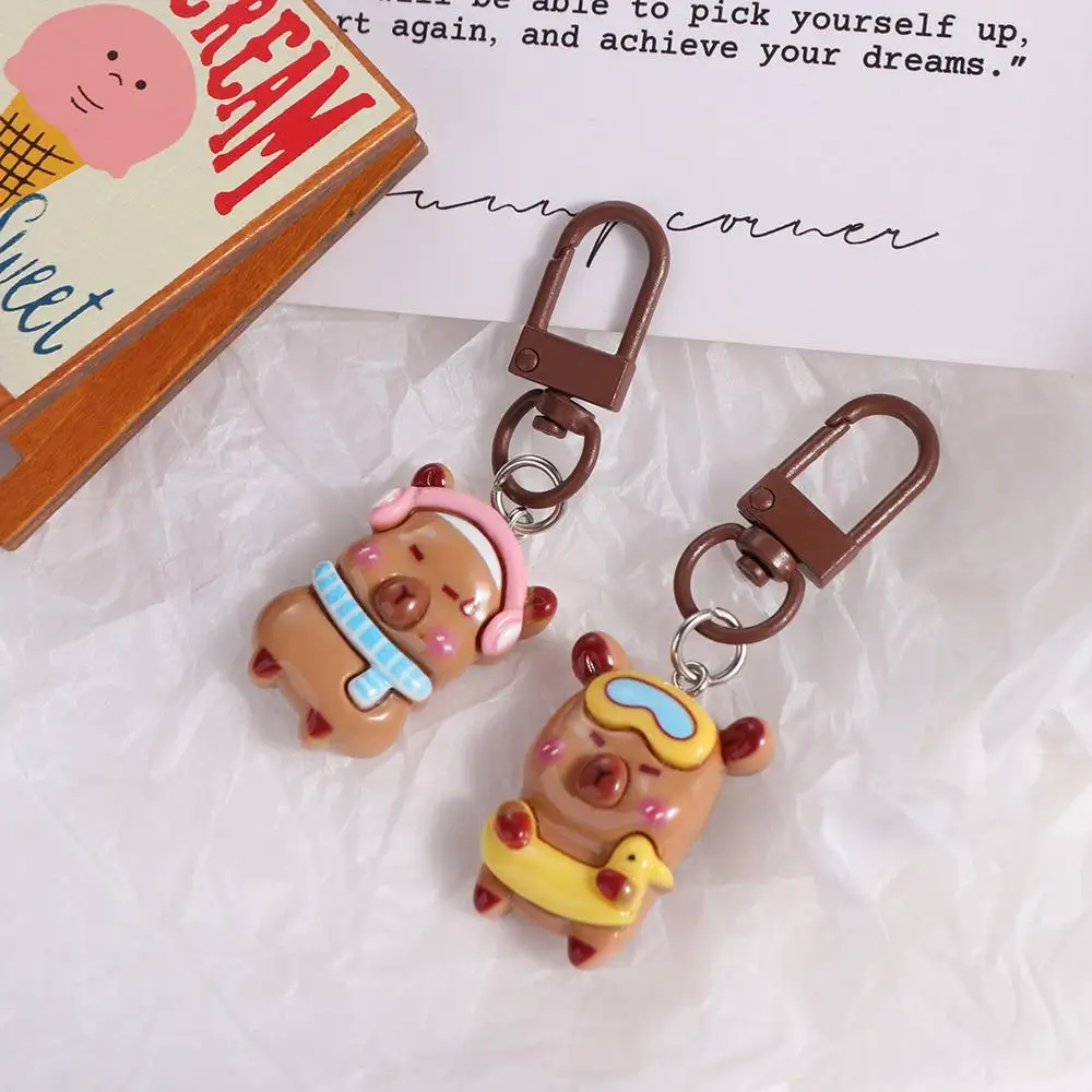 Брелок с милым животным и капибарой смола креативная сумка подвесной брелок