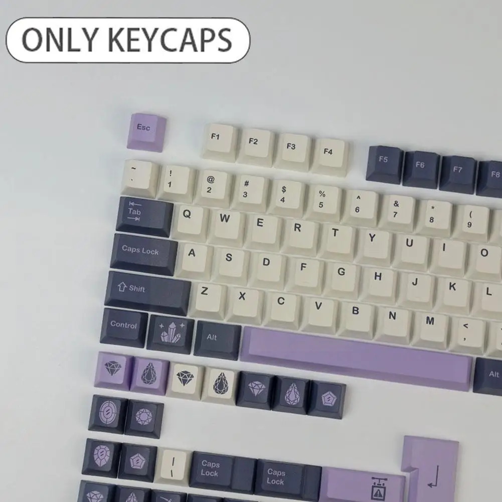 

138 Keys Amethyst Keycaps Pbt Profile Dye-sublimation Gmk Keycaps For Mechanical Keyboard Gk61 64 68 84 87 96 104 108 G3v8