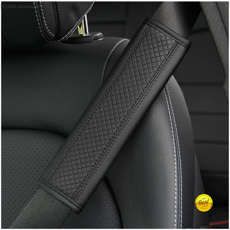 

PU Leather Safety Belt Shoulder Cover Seat belt accessories Breathable Protection Seat Belt Padding Pad Auto Interior accessorie