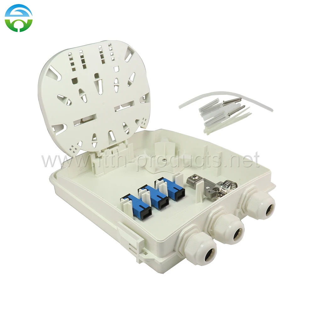 

10 шт. 8 ядер SC Simplex FTTH терминальная коробка с 1x8 PLC разветвитель