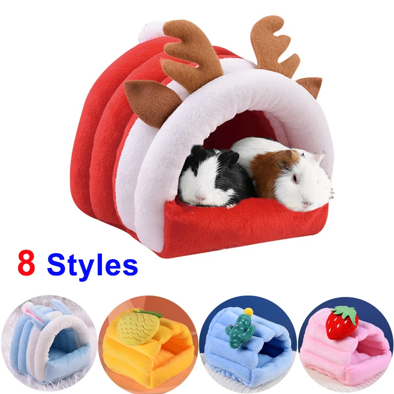 

Cute Winter Rabbit Squirrel Mini Cage Guinea Pig Nest Small Animal Mice Rat Pet Sleeping Bed Hamster House Cave Warm Soft Mat