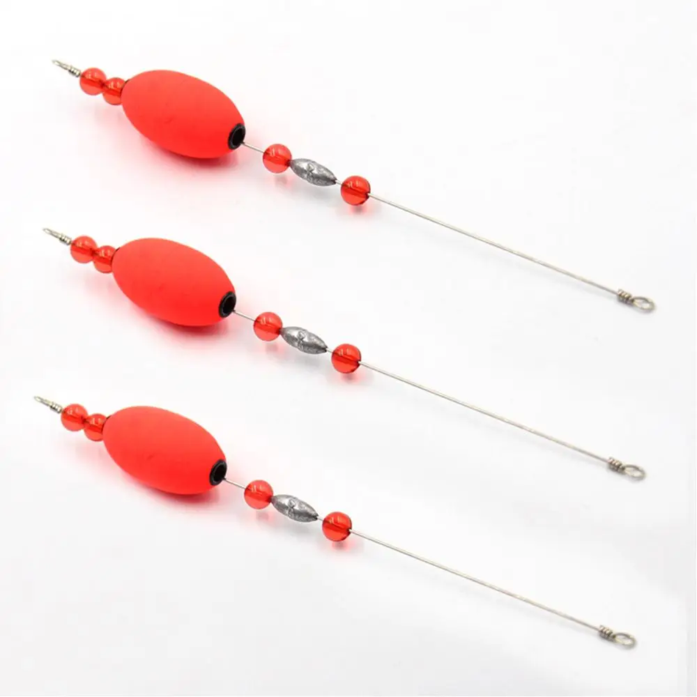 

1pcs Fishing Float Stopper Buoy Foam Metal Durable Copper Bead Non-slip Pop-up Cork Stopper Outdoor Fishing Red Fish Cork Buoy