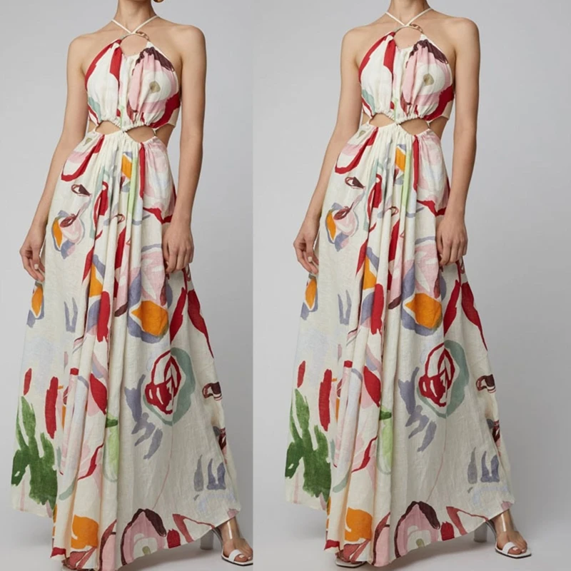 

Женское свободное платье с открытыми плечами, без рукавов