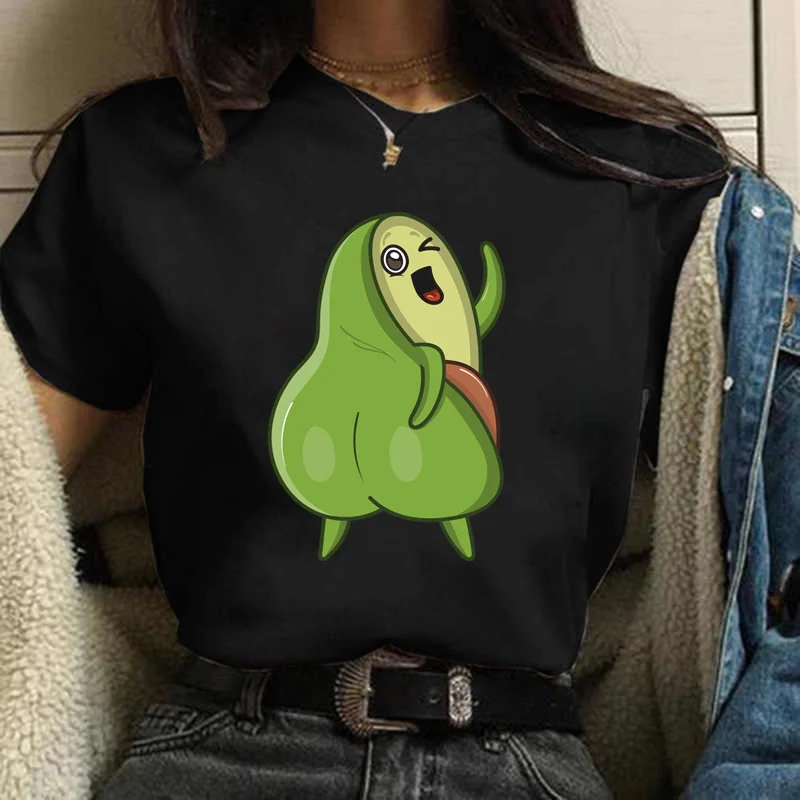 

Maycaur Women Graphic Avocado Printing T Shirts 90s Kawaii Clothes Cute Female Tees Cartoon Print Tops T Shirt Womens T-Shirt
