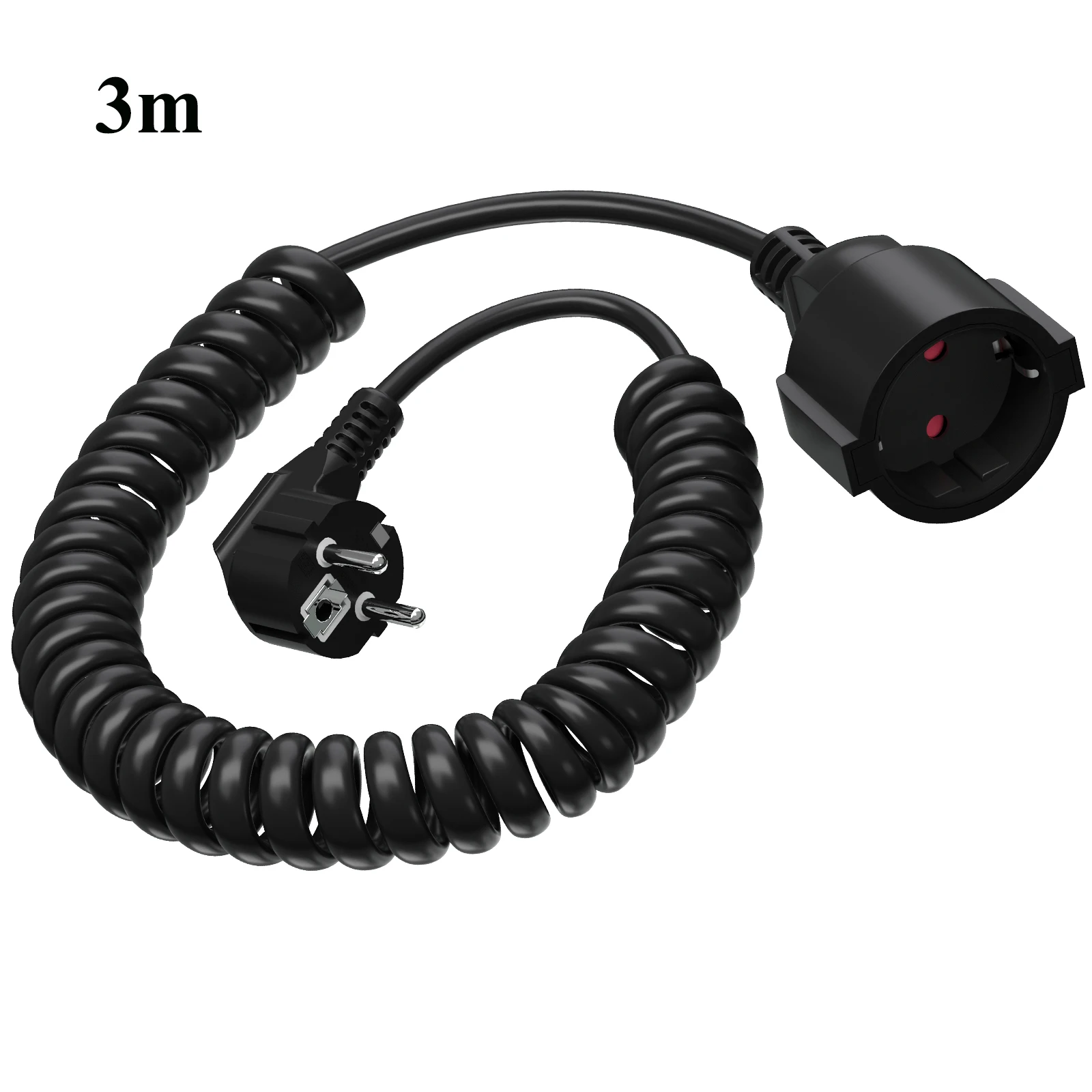 

Спиральный удлинитель 2/3/5 м, черный