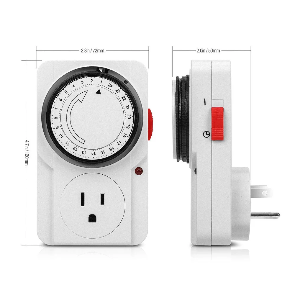 

Hour Cyclic Timer Switch Kitchen Timer Outlet Loop Universal Timing Socket Mechanical Timer 230VAC 3500W 16A UK EU CN US Plug