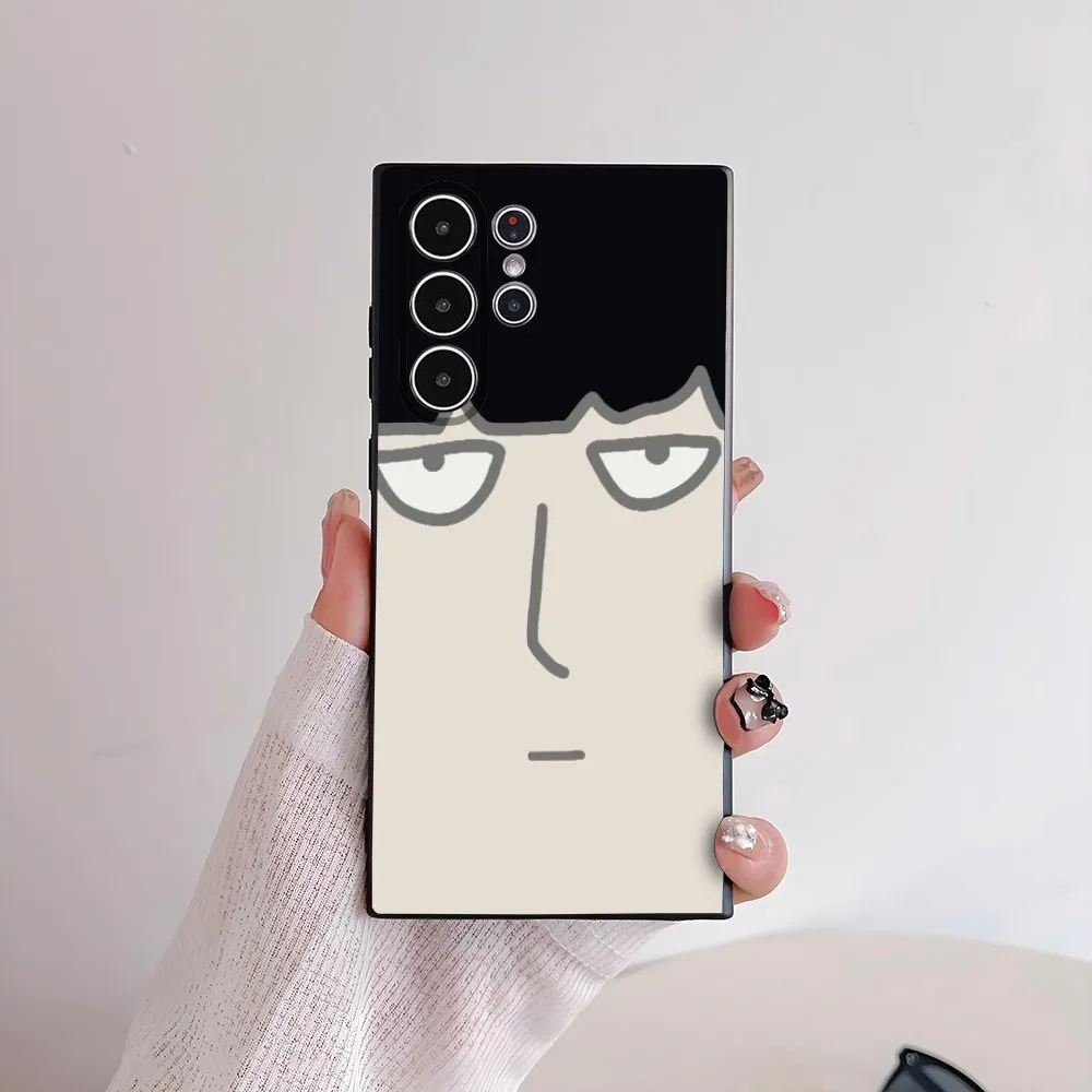 Забавный чехол для телефона P-Psycho 100 с аниме Samsung Galaxy S25 S24 S22 S23 Ultra S21 S20 Plus 5G матовый