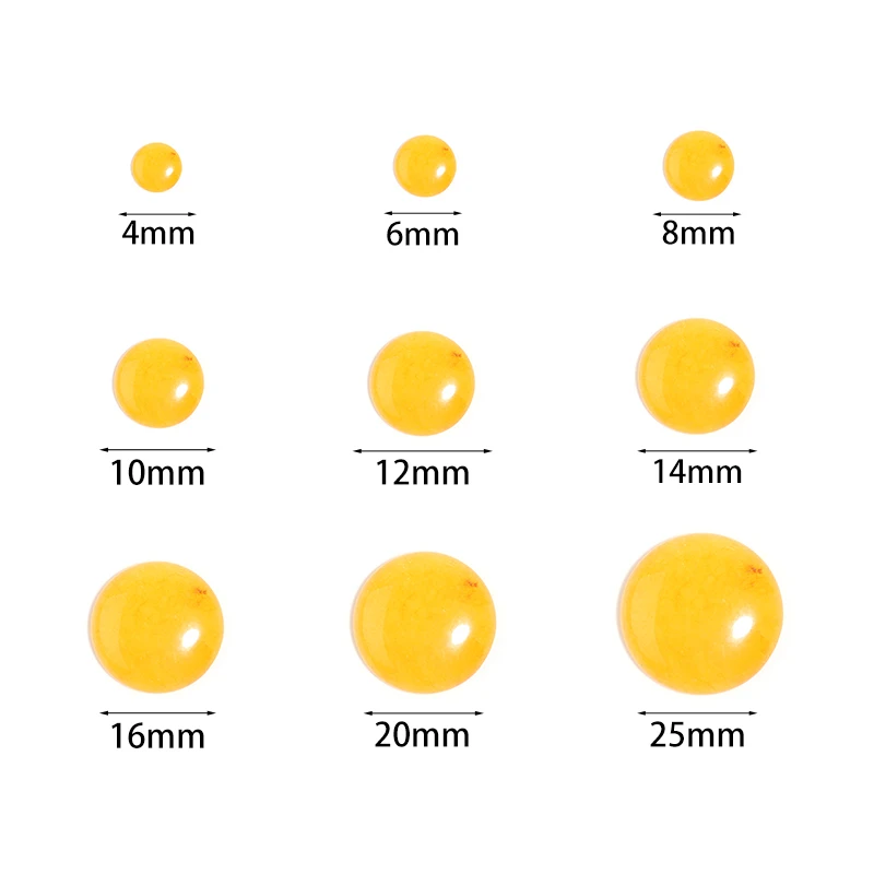 Круглый нефритовый кабошон 4/6/8/10/12/14/16/20/25 мм 2-10 шт