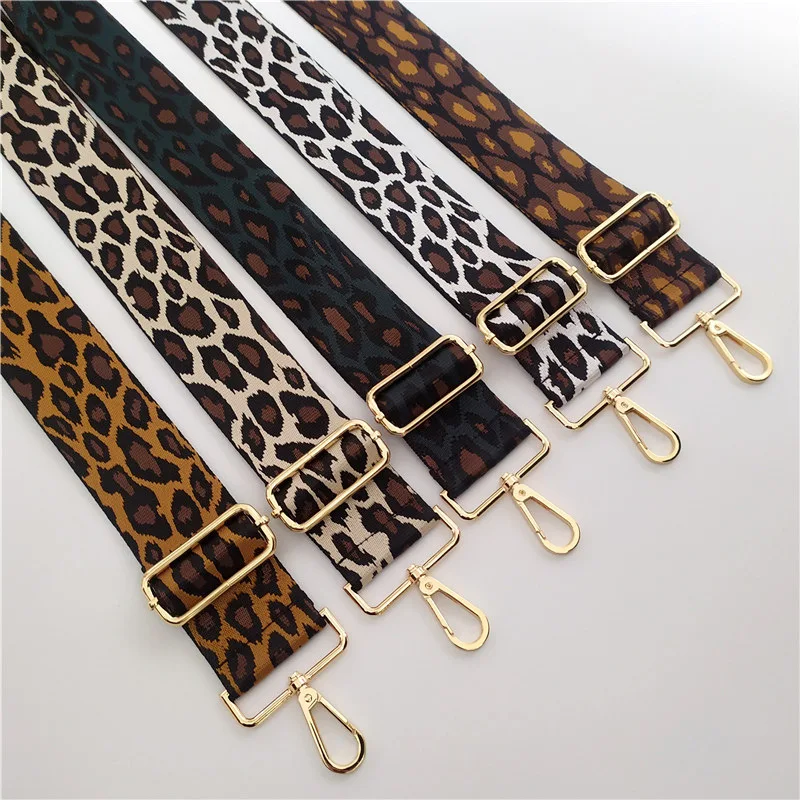 80-130cm Leopard Print Wide 5Cm Strap Adjustable Lengthened Women's Bag Accessories Long Strap Crossbody Replacement Strap