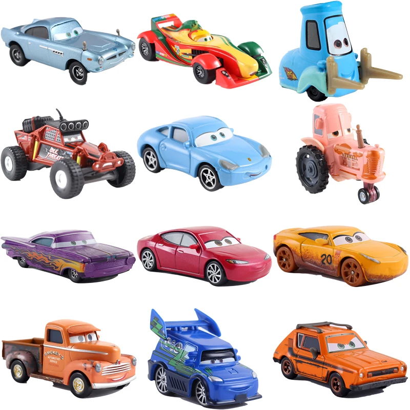 

2022 Disney Pixar Cars 2 3 Lightning McQueen Mater Jackson Storm Ramirez 1:55 Diecast Vehicle Metal Alloy Boy Kids mini Toy Gift