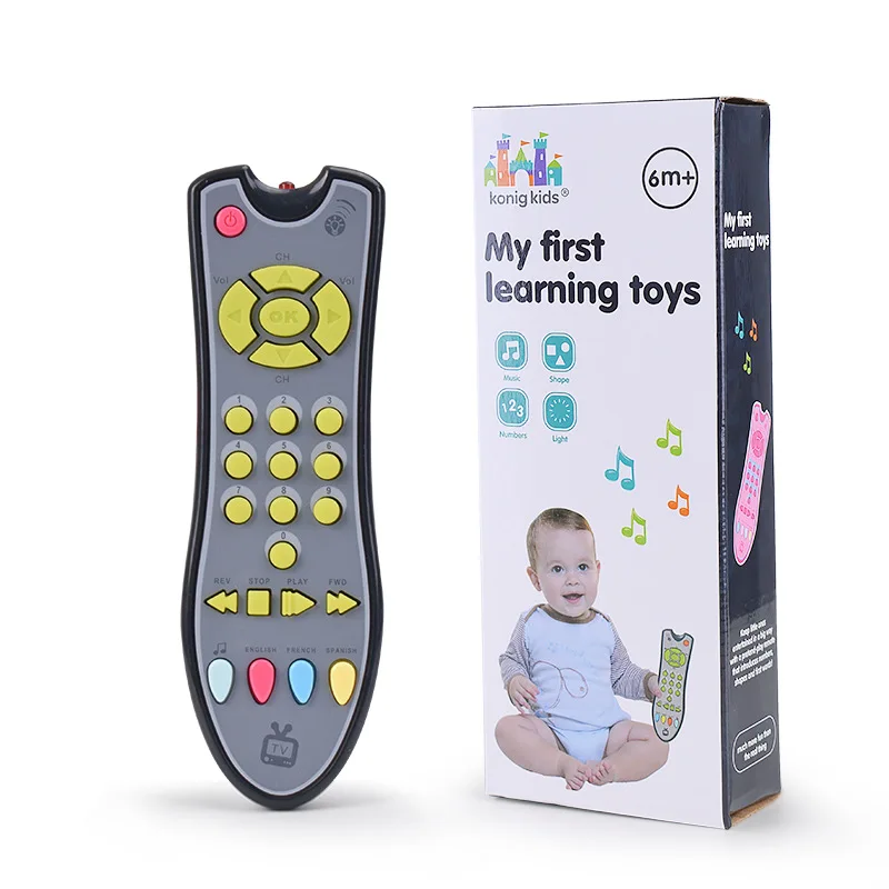 Baby TV Remote Control Kids Musical Early Educational Toys Simulation Remote Control Children Learning Toy with Light Sound