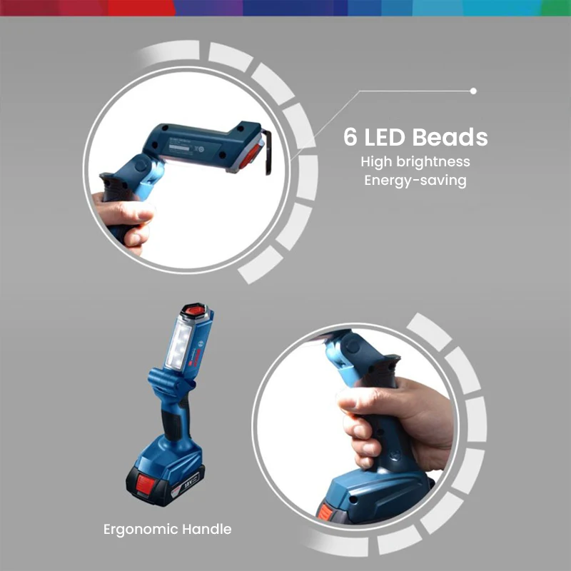 Bosch Gli180 светодиодный аккумулятор 18 В 330 люмен перезаряжаемый рабочий фонарь