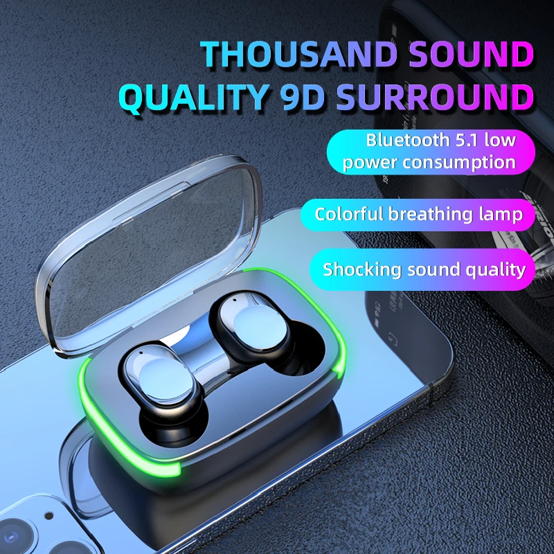 New Y60 TWS Bluetooth Earphone Wireless Headphones Earpod Earbuds Gaming Headsets For Apple iPhone Xiaomi Redmi Airdots Earphone