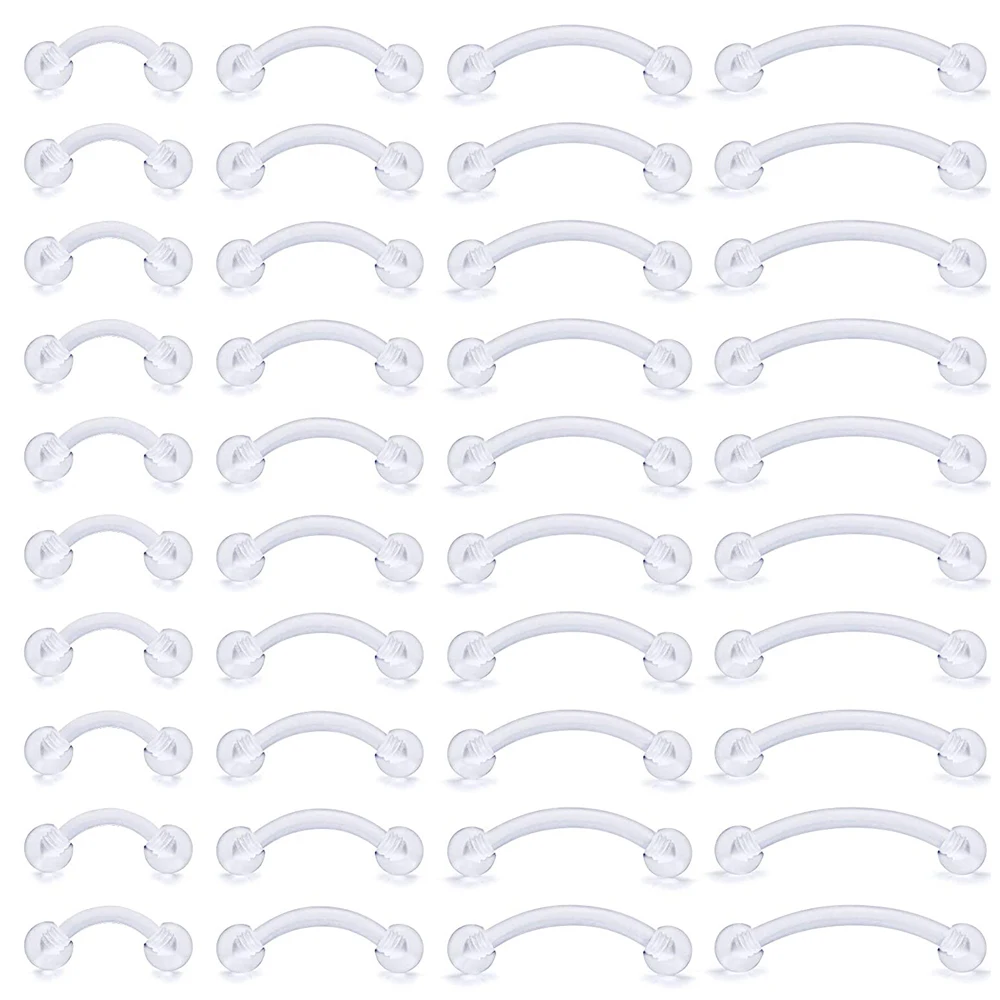 Серьги-подковы для носа прозрачные кольцо имитации хрящевой перегородки