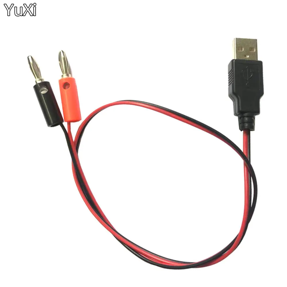 

YUXI 1PCS USB Male to 4MM Banana Plug Test Lead A Male Charging Cable USB Socket to Banana Plug Connection Conductive Wire