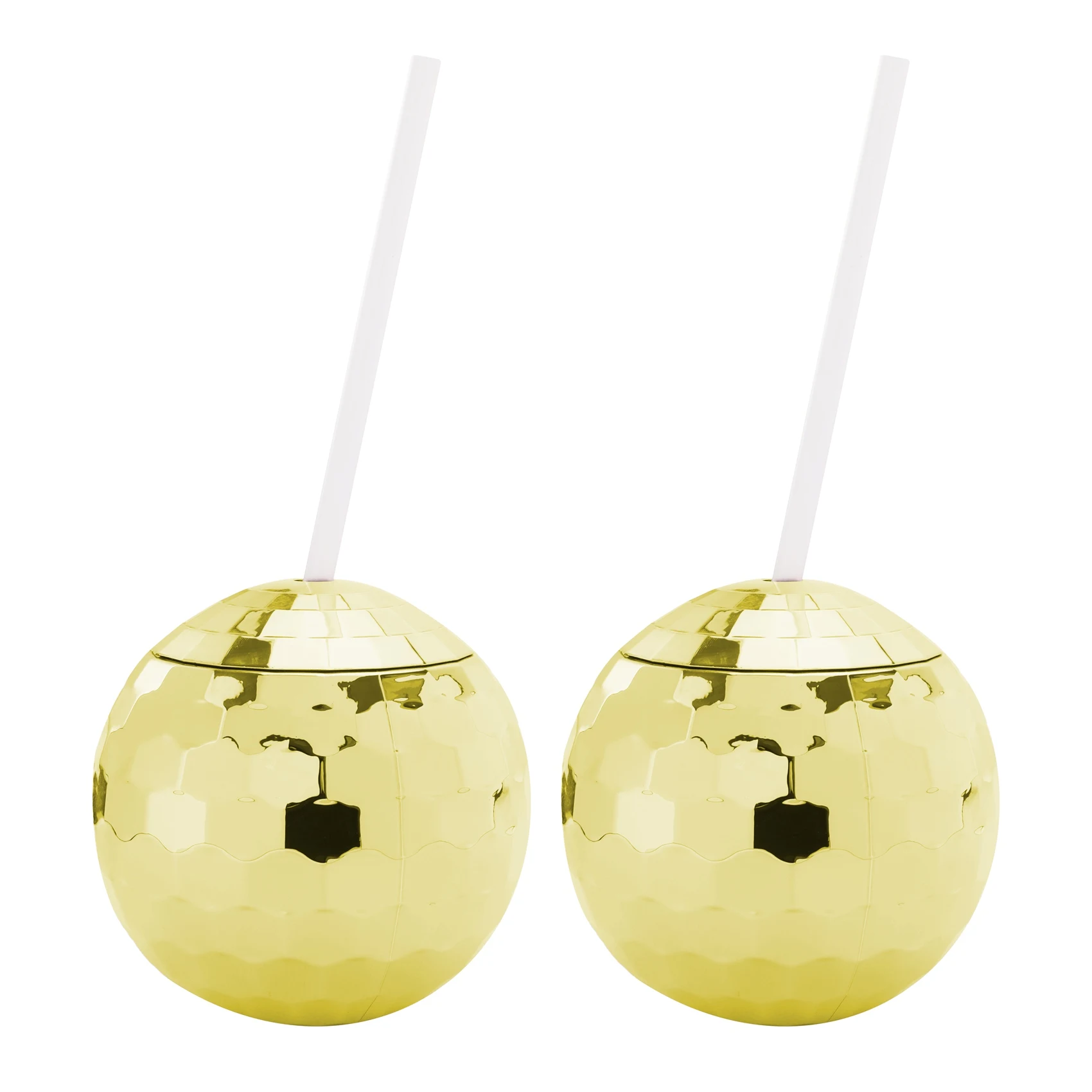 

Disco Flash Ball Cocktail Cup Nightclub Bar Party Flashlight Straw Wine Glass Drinking Syrup Tea Bottle Gold A