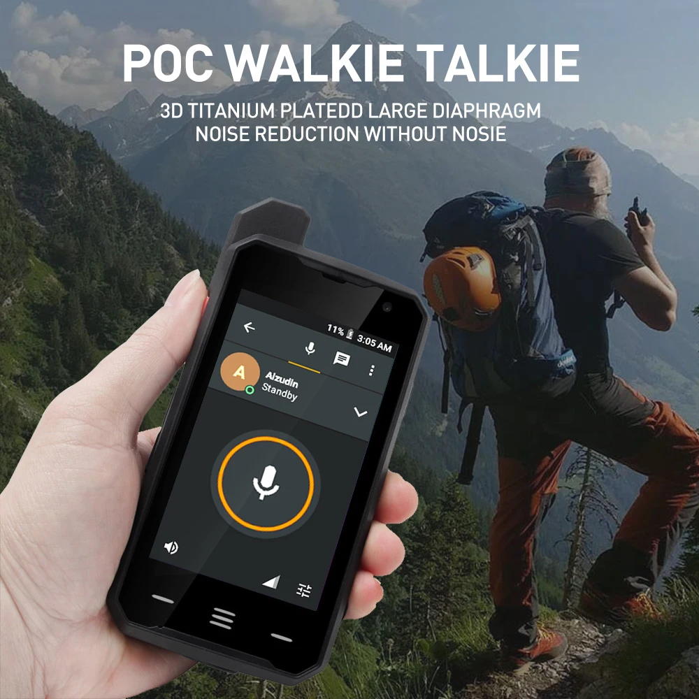 UNIWA F101 Walkie Talkie PTT Smartphone 4.0 Inch Mobile Phone Android 10 13MP Rear Camera Waterproof NFC 4G Cellphone 4600mAh