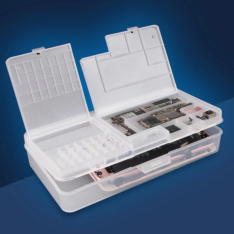 

SUNSHINE SS-001A Multi-Function Plastic Storage Box For Mobile Phone Repair Motherboard LCD Screen IC Repair Parts Collector