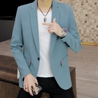 2022 fashion new mens casual business suit male one single buttoned blazer jacket coat mens suit jacket blazers