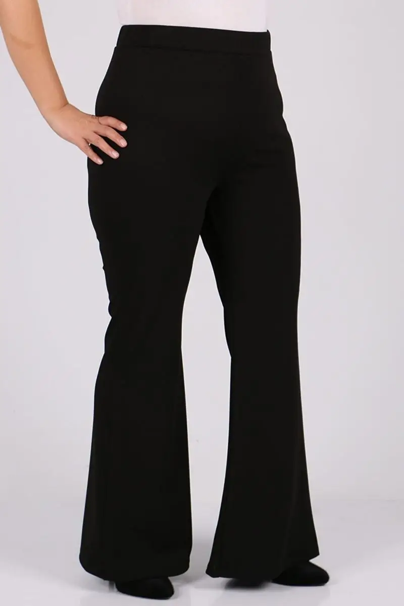 

9509-1 large Size In Scuba Pants-Black