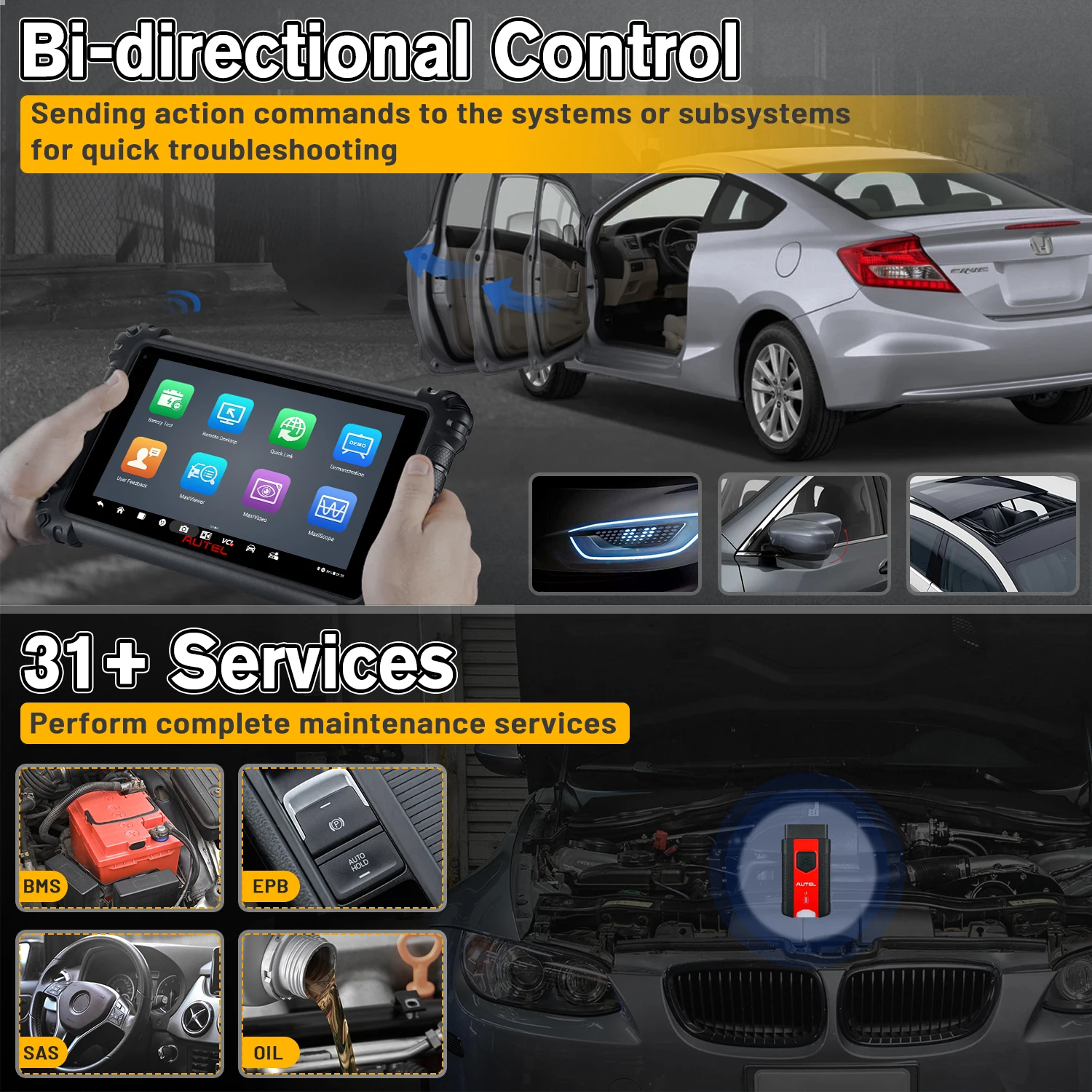 Autel MaxiSYS MS906 Pro OBD2 автомобильный сканер диагностический для кодирования ECU все
