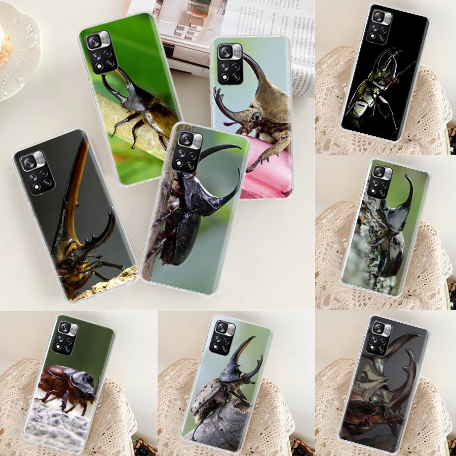 Чехол для телефона Rhino Beetle Xiaomi Mi 14 12 10 Lite 12X 12T 13 5G 11T 10T Pro 11i 9 8 A3 CC9 6X 5X Capa Coque Fundas TPU Sh