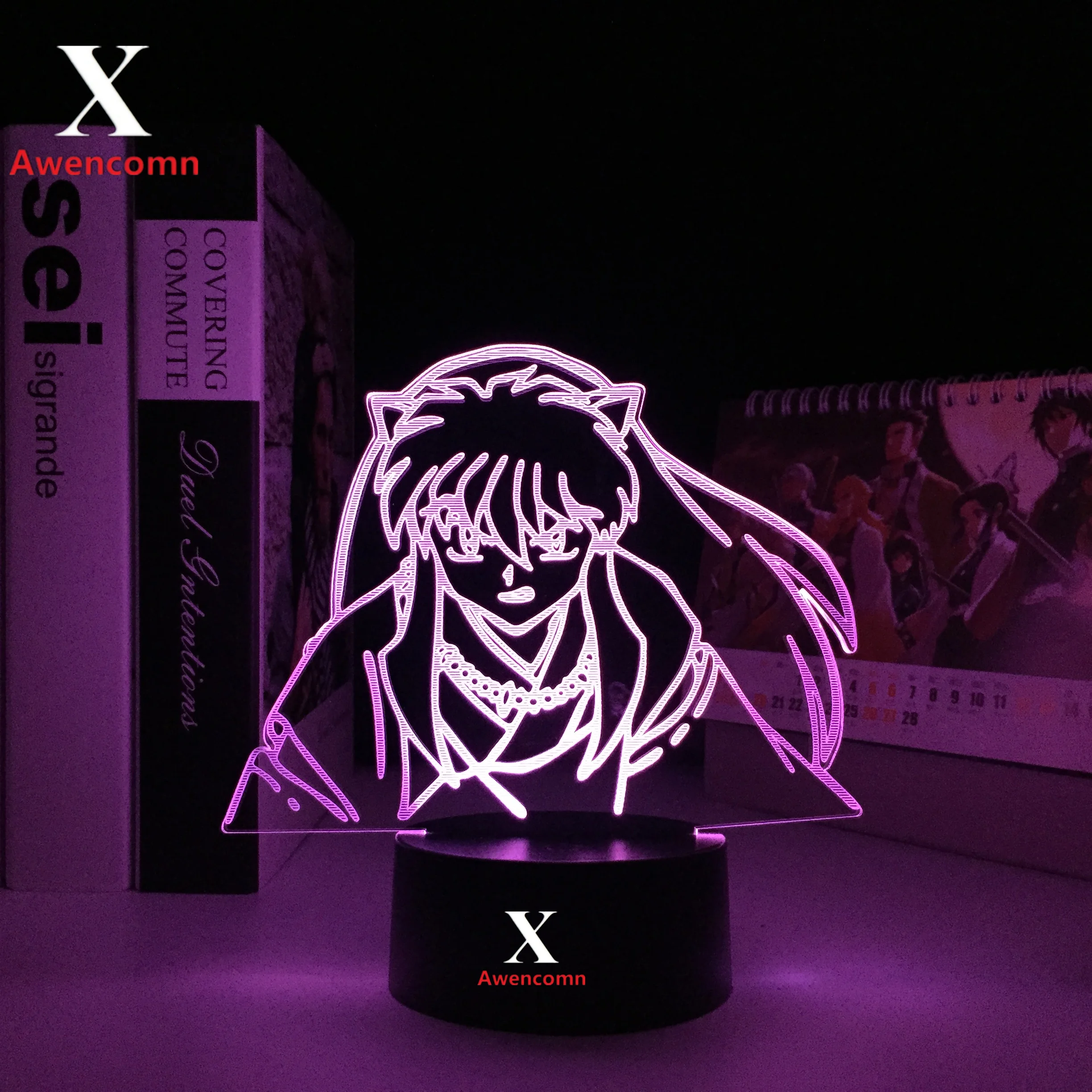 

Anime Inuyasha Figure Led Night Light Lamp for Color Changing Usb Table Lamp Kids Bedroom Decoration Nightlight Gift for Child