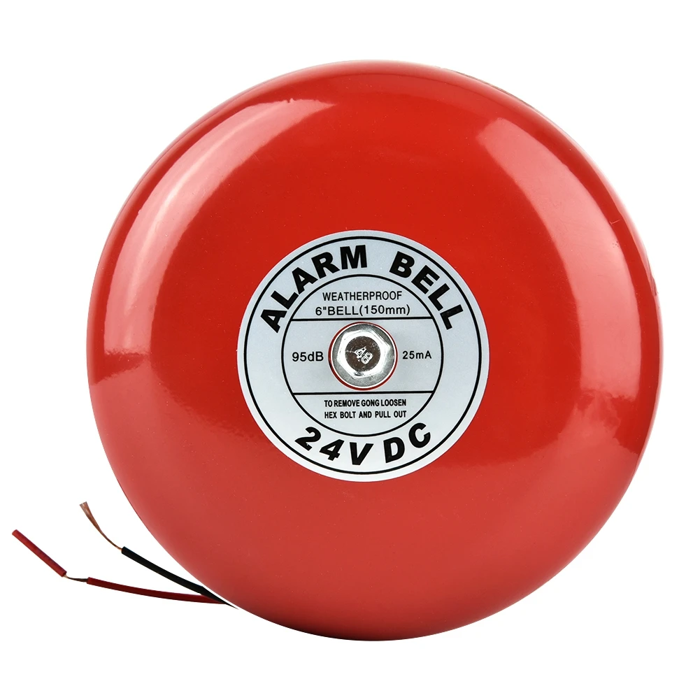 

24V Metal Round Alarm Bell Security Fire Alarm Bell Weatherproof Red alarm alarm alarm alarm