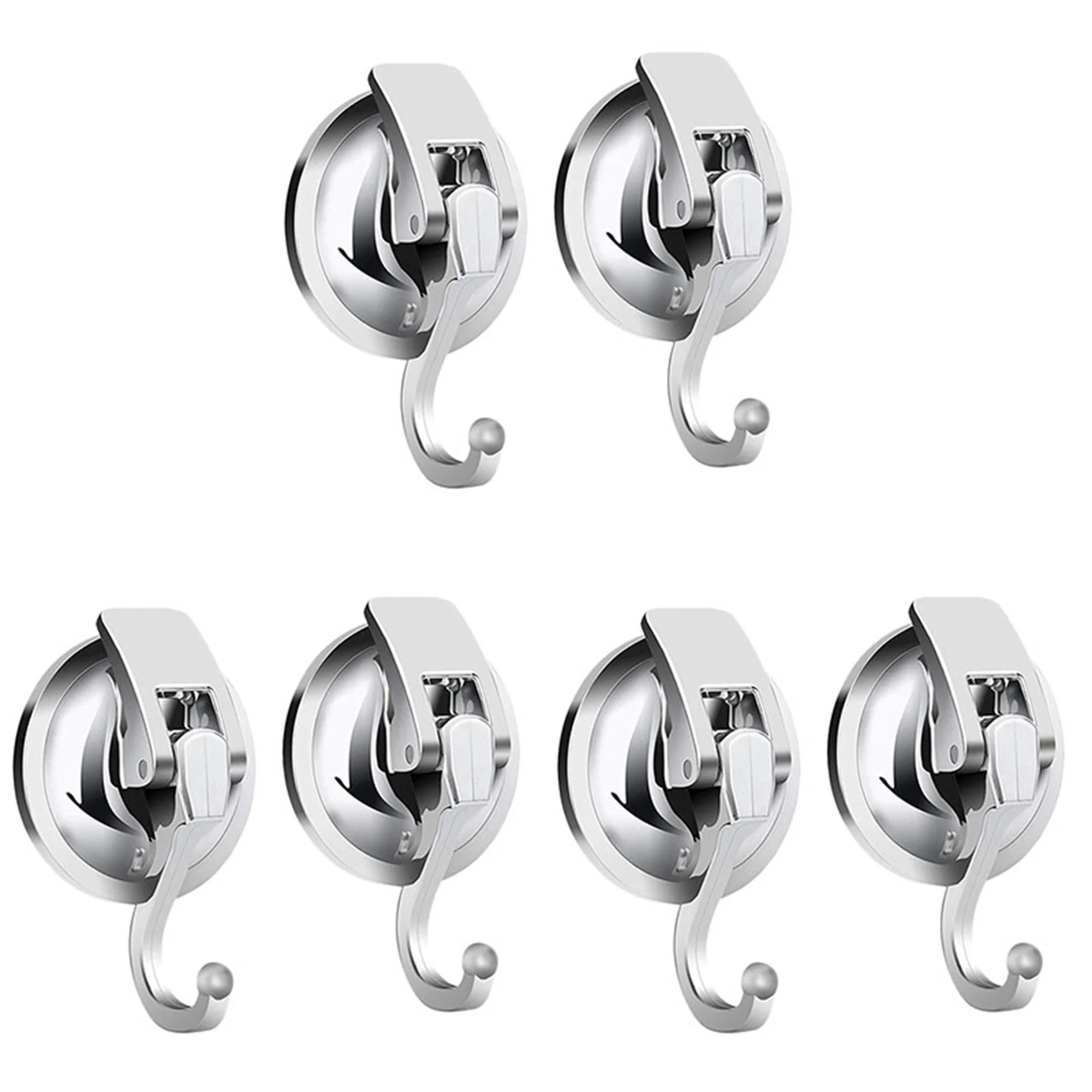 

Heavy Duty Vacuum Suction Cup Hooks (6 Pack) Specialized for Kitchen Bathroom Restroom Organization